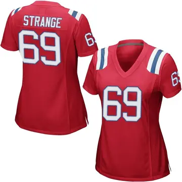 Nike Cole Strange Women's Game New England Patriots Red Alternate Jersey