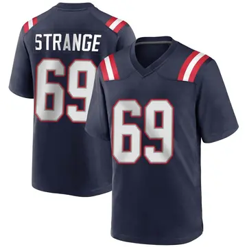 Nike Cole Strange Youth Game New England Patriots Navy Blue Team Color Jersey