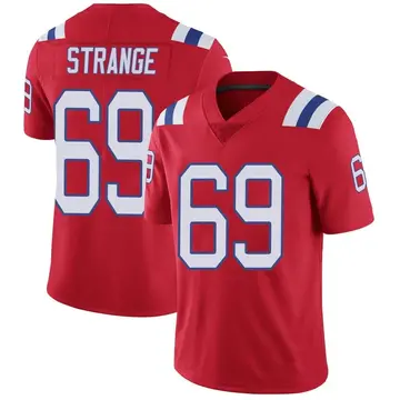 Nike Cole Strange Youth Limited New England Patriots Red Vapor Untouchable Alternate Jersey