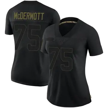 Nike Conor McDermott Women's Limited New England Patriots Black 2020 Salute To Service Jersey