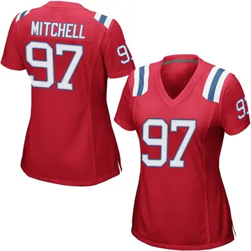 Nike DaMarcus Mitchell Women's Game New England Patriots Red Alternate Jersey
