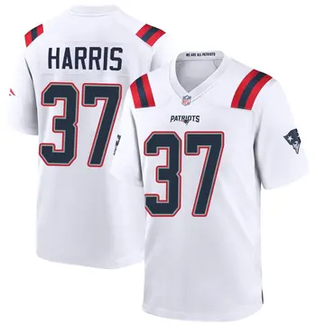 Nike Damien Harris Men's Game New England Patriots White Jersey
