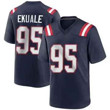 Nike Daniel Ekuale Youth Game New England Patriots Navy Blue Team Color Jersey