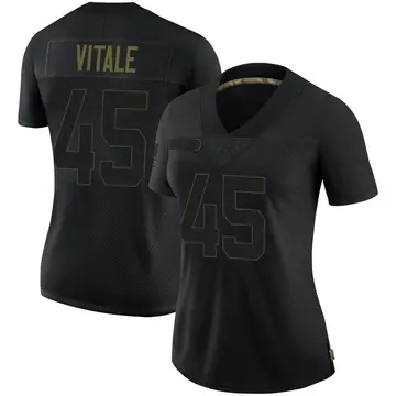Nike Danny Vitale Women's Limited New England Patriots Black 2020 Salute To Service Jersey