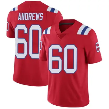 Nike David Andrews Men's Limited New England Patriots Red Vapor Untouchable Alternate Jersey