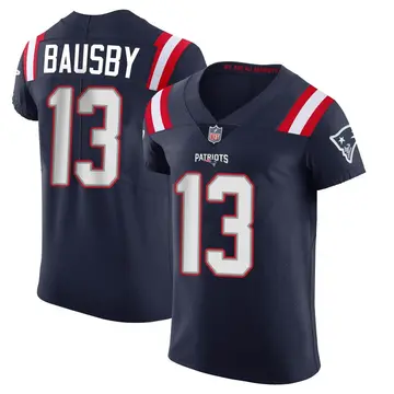 Nike De'Vante Bausby Men's Elite New England Patriots Navy Team Color Vapor Untouchable Jersey