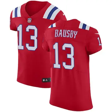 Nike De'Vante Bausby Men's Elite New England Patriots Red Vapor Untouchable Alternate Jersey