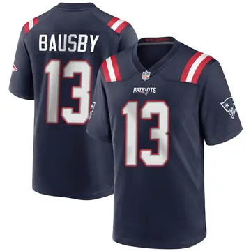 Nike De'Vante Bausby Men's Game New England Patriots Navy Blue Team Color Jersey