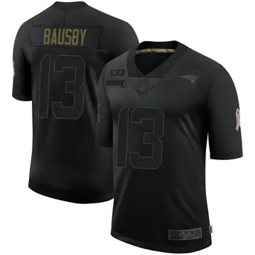 Nike De'Vante Bausby Men's Limited New England Patriots Black 2020 Salute To Service Jersey
