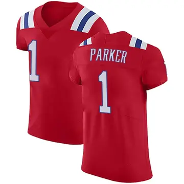 Nike DeVante Parker Men's Elite New England Patriots Red Vapor Untouchable Alternate Jersey