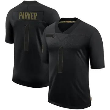 Nike DeVante Parker Men's Limited New England Patriots Black 2020 Salute To Service Jersey