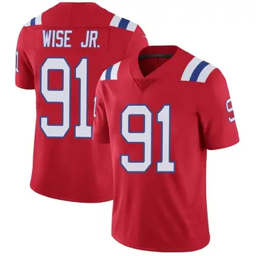 Nike Deatrich Wise Jr. Men's Limited New England Patriots Red Vapor Untouchable Alternate Jersey