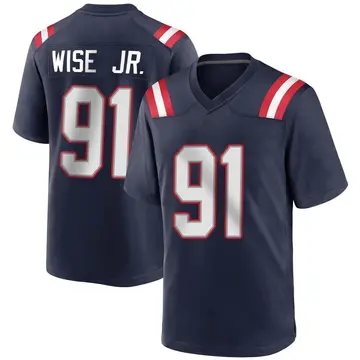 Nike Deatrich Wise Jr. Youth Game New England Patriots Navy Blue Team Color Jersey