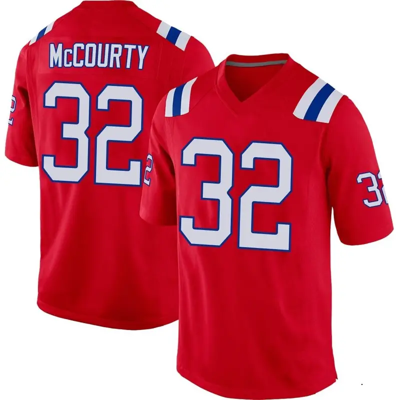Nike Devin McCourty Men's Game New England Patriots Red Alternate Jersey