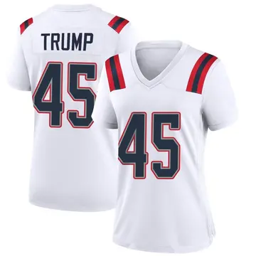 Nike Donald Trump Women's Game New England Patriots White Jersey