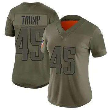Nike Donald Trump Women's Limited New England Patriots Camo 2019 Salute to Service Jersey