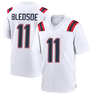 Nike Drew Bledsoe Men's Game New England Patriots White Jersey