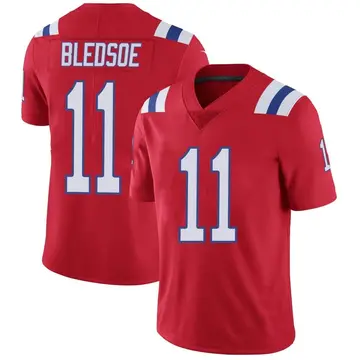 Nike Drew Bledsoe Men's Limited New England Patriots Red Vapor Untouchable Alternate Jersey