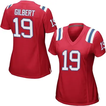 Nike Garrett Gilbert Women's Game New England Patriots Red Alternate Jersey