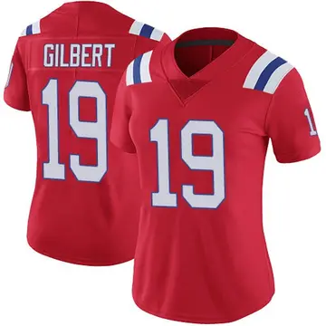 Nike Garrett Gilbert Women's Limited New England Patriots Red Vapor Untouchable Alternate Jersey