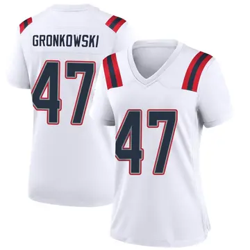 Nike Glenn Gronkowski Women's Game New England Patriots White Jersey