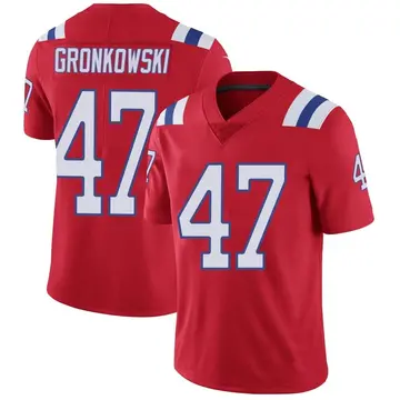 Nike Glenn Gronkowski Youth Limited New England Patriots Red Vapor Untouchable Alternate Jersey