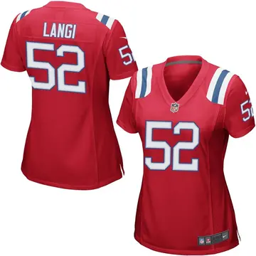 Nike Harvey Langi Women's Game New England Patriots Red Alternate Jersey