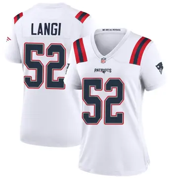 Nike Harvey Langi Women's Game New England Patriots White Jersey