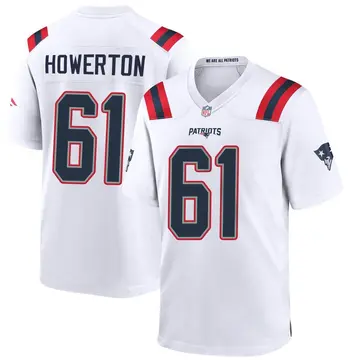 Nike Hayden Howerton Men's Game New England Patriots White Jersey