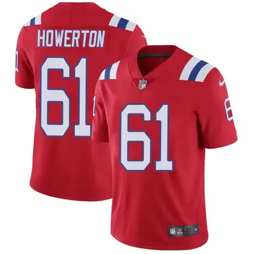 Nike Hayden Howerton Men's Limited New England Patriots Red Vapor Untouchable Alternate Jersey