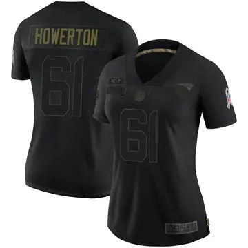 Nike Hayden Howerton Women's Limited New England Patriots Black 2020 Salute To Service Jersey