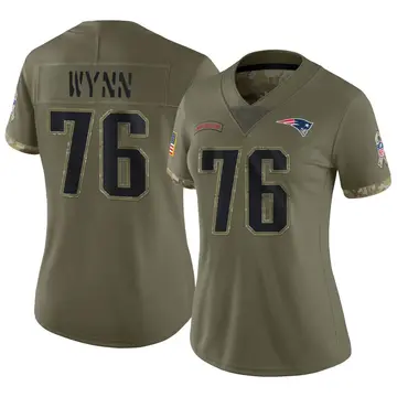 Nike Isaiah Wynn Women's Limited New England Patriots Olive 2022 Salute To Service Jersey