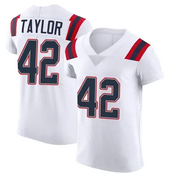 Nike J.J. Taylor Men's Elite New England Patriots White Vapor Untouchable Jersey