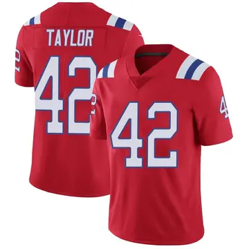 Nike J.J. Taylor Men's Limited New England Patriots Red Vapor Untouchable Alternate Jersey