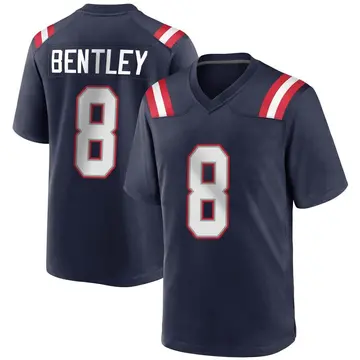 Nike Ja'Whaun Bentley Men's Game New England Patriots Navy Blue Team Color Jersey
