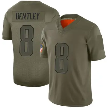 Nike Ja'Whaun Bentley Men's Limited New England Patriots Camo 2019 Salute to Service Jersey