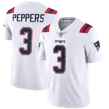 Nike Jabrill Peppers Men's Limited New England Patriots White Vapor Untouchable Jersey