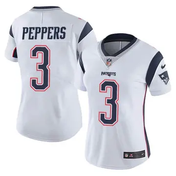 Nike Jabrill Peppers Women's Limited New England Patriots White Vapor Untouchable Jersey