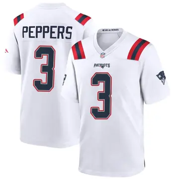Nike Jabrill Peppers Youth Game New England Patriots White Jersey