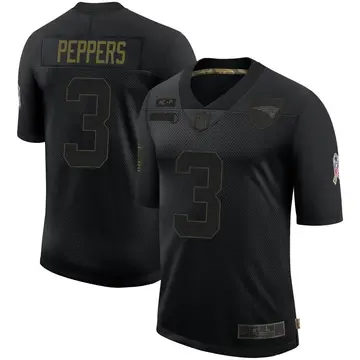 Nike Jabrill Peppers Youth Limited New England Patriots Black 2020 Salute To Service Jersey
