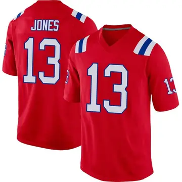 Nike Jack Jones Men's Game New England Patriots Red Alternate Jersey