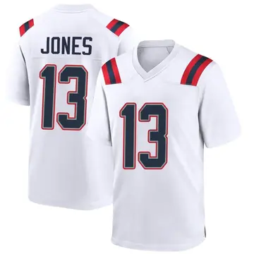 Nike Jack Jones Men's Game New England Patriots White Jersey