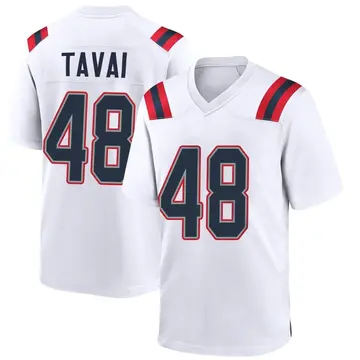 Nike Jahlani Tavai Men's Game New England Patriots White Jersey