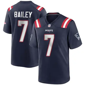 Nike Jake Bailey Men's Game New England Patriots Navy Blue Team Color Jersey