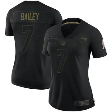 Nike Jake Bailey Women's Limited New England Patriots Black 2020 Salute To Service Jersey