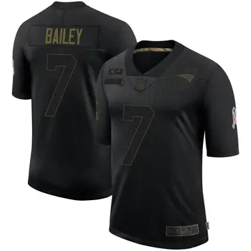 Nike Jake Bailey Youth Limited New England Patriots Black 2020 Salute To Service Jersey