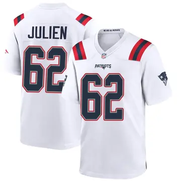 Nike Jake Julien Men's Game New England Patriots White Jersey