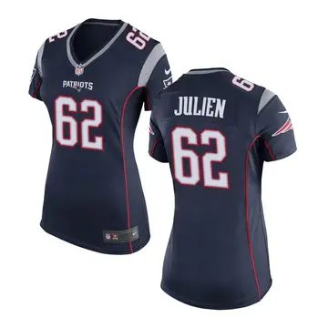 Nike Jake Julien Women's Game New England Patriots Navy Blue Team Color Jersey