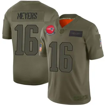 Nike Jakobi Meyers Men's Limited New England Patriots Camo 2019 Salute to Service Jersey