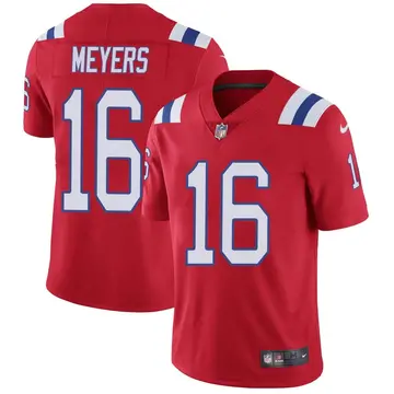 Nike Jakobi Meyers Men's Limited New England Patriots Red Vapor Untouchable Alternate Jersey